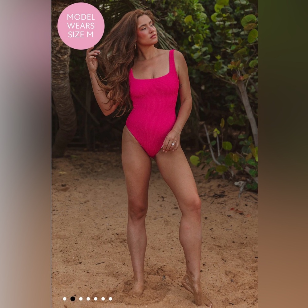 New Without Tags Show Me Your MuMu Pink Scrunch One Piece Swimsuit